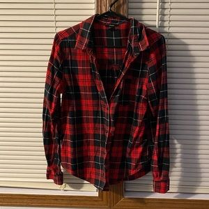 Plaid long sleeve top